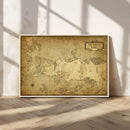 Vintage Game of Thrones Map Wall Art | Westeros and Essos