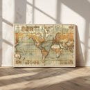 Push Pin World Map Canvas Print – Travel Tracker Wall Art