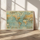Push Pin World Map Canvas Print – Travel Tracker Wall Art