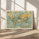 Push Pin World Map Canvas Print – Travel Tracker Wall Art