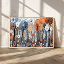 Abstract Winter Landscape Canvas Wall Art Print - Large