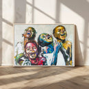 Shai Yossef Style Canvas Art - Joyful African Black Kids by MyGreatCanvas | Canvas Wall Art Prints | Photo Prints & Wall Decor
