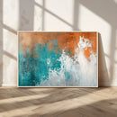 Vintage Abstract Print - Bold Teal and Orange Canvas Wall by MyGreatCanvas | Canvas Wall Art Prints | Photo Prints & Wall Decor