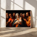 Religious Canvas Wall Art Print - Madonna and Child with