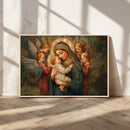 Mary Jesus Canvas Wall Art Print - Madonna and Child with
