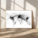 Abstract World Map Wall Art – Framed Geometric Line Canvas by MyGreatCanvas | Canvas Wall Art Prints | Photo Prints & Wall Decor
