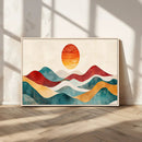 Southwest Mountain Wall Art Canvas Print – Boho Triptych