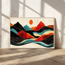 Western Wall Decor - Large Triptych Mountain Canvas - Boho