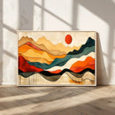 Mid Century Wall Art Print  - Abstract Woodland Print -