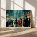 Urban Night Jazz Wall Art Canvas Print – Moody Rain-Soaked by MyGreatCanvas | Canvas Wall Art Prints | Photo Prints & Wall Decor