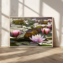 Lotus Flower Wall Art Canvas Print, Water Lily Large Wall
