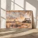 Rustic Farmhouse Wall Art Canvas Print | Barn and Field