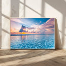 Ocean Sunset Canvas Wall Art Print – Tranquil Seascape
