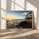 Tropical Beach Wall Art - Stunning Ocean Sunset Canvas Print
