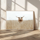 Texas Longhorn Wall Art Canvas Print – Framed Lone Cattle by MyGreatCanvas | Canvas Wall Art Prints | Photo Prints & Wall Decor
