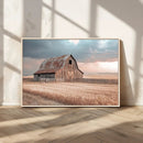 Rustic Barn Wall Art Canvas Print – Framed Wheat Field Scene by MyGreatCanvas | Canvas Wall Art Prints | Photo Prints & Wall Decor