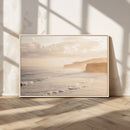 Misty Coastal Wall Art Canvas Print – Framed Golden Sunset by MyGreatCanvas | Canvas Wall Art Prints | Photo Prints & Wall Decor