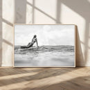 Black and White Surfing Wall Art Canvas Print – Framed Ocean by MyGreatCanvas | Canvas Wall Art Prints | Photo Prints & Wall Decor