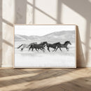 Wild Horses Running Wall Art Canvas Print, Framed Black by MyGreatCanvas | Canvas Wall Art Prints | Photo Prints & Wall Decor