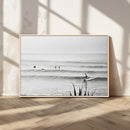 Surfer Silhouette Wall Art Canvas Print – Framed Calm Ocean by MyGreatCanvas | Canvas Wall Art Prints | Photo Prints & Wall Decor