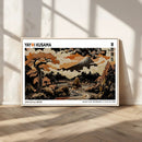 Modern Japanese Wall Art Canvas Print – Framed Abstract