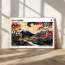 Modern Mount Fuji Wall Art Canvas Print – Framed Abstract