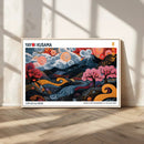 Modern Japanese Wall Art Canvas Print – Framed Abstract