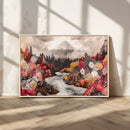 Mountain Wall Art Canvas Print – Framed Autumn Forest