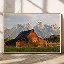 Rustic Barn Wall Art Canvas Print – Framed Grand Teton Park