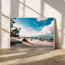 Tropical Beach Wall Art Canvas Print – Framed Ocean Waves