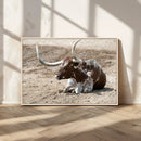 Texas Longhorn Wall Art Canvas Print – Framed Country Living