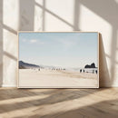 Minimalist Beach Wall Art Canvas Print – Framed Coastal
