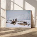 Bison Wildlife Wall Art Canvas Print – Framed Snowy Prairie by MyGreatCanvas | Canvas Wall Art Prints | Photo Prints & Wall Decor