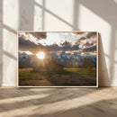 Snowy Peaks Wall Art Canvas Print – Rustic Mountain