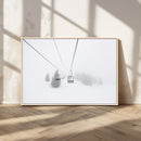 Ski Lift Wall Art Canvas Print – Snowy Alpine Landscape