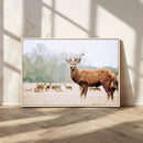 Rustic Deer Wall Art Canvas Print – Forest Woodland Stag