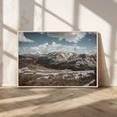 Mountain Landscape Wall Art Canvas Print – Framed Snowy