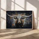Rustic Longhorn Bull Wall Art Canvas Print – Vintage Western by MyGreatCanvas | Canvas Wall Art Prints | Photo Prints & Wall Decor