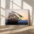 Majestic Sailing Ship Wall Art Canvas Print, Sunset Ocean by MyGreatCanvas | Canvas Wall Art Prints | Photo Prints & Wall Decor