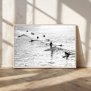 Black White Surfing Wall Art Canvas Print – Framed Artistic by MyGreatCanvas | Canvas Wall Art Prints | Photo Prints & Wall Decor