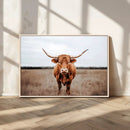 Longhorn Bull Wall Art Canvas Print – Framed Rustic by MyGreatCanvas | Canvas Wall Art Prints | Photo Prints & Wall Decor