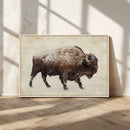 Snowy Bison Wall Art Canvas Print, Majestic Buffalo Winter by MyGreatCanvas | Canvas Wall Art Prints | Photo Prints & Wall Decor