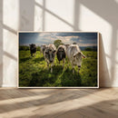 Grazing Cattle Herd Wall Art, Green Pasture Livestock Canvas by MyGreatCanvas | Canvas Wall Art Prints | Photo Prints & Wall Decor