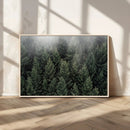 Dense Evergreen Forest Misty Morning Fog Pine Trees Woodland by MyGreatCanvas | Canvas Wall Art Prints | Photo Prints & Wall Decor