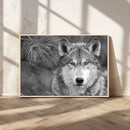 Wild Wolf Blue Eye Wall Art Canvas Print