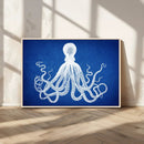 Large 3-Panel Blue Octopus Canvas Wall Art | Coastal Marine by MyGreatCanvas | Canvas Wall Art Prints | Photo Prints & Wall Decor