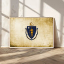 Massachusetts Flag Wall Art Canvas Print