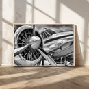 Vintage Antique Airplane Wall Art Canvas Print