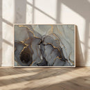 Gray Marble Fluid Wall Art – Modern Abstract Canvas Print