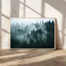 Misty Forest Wall Art – Serene Green Landscape Canvas Print, by MyGreatCanvas | Canvas Wall Art Prints | Photo Prints & Wall Decor
